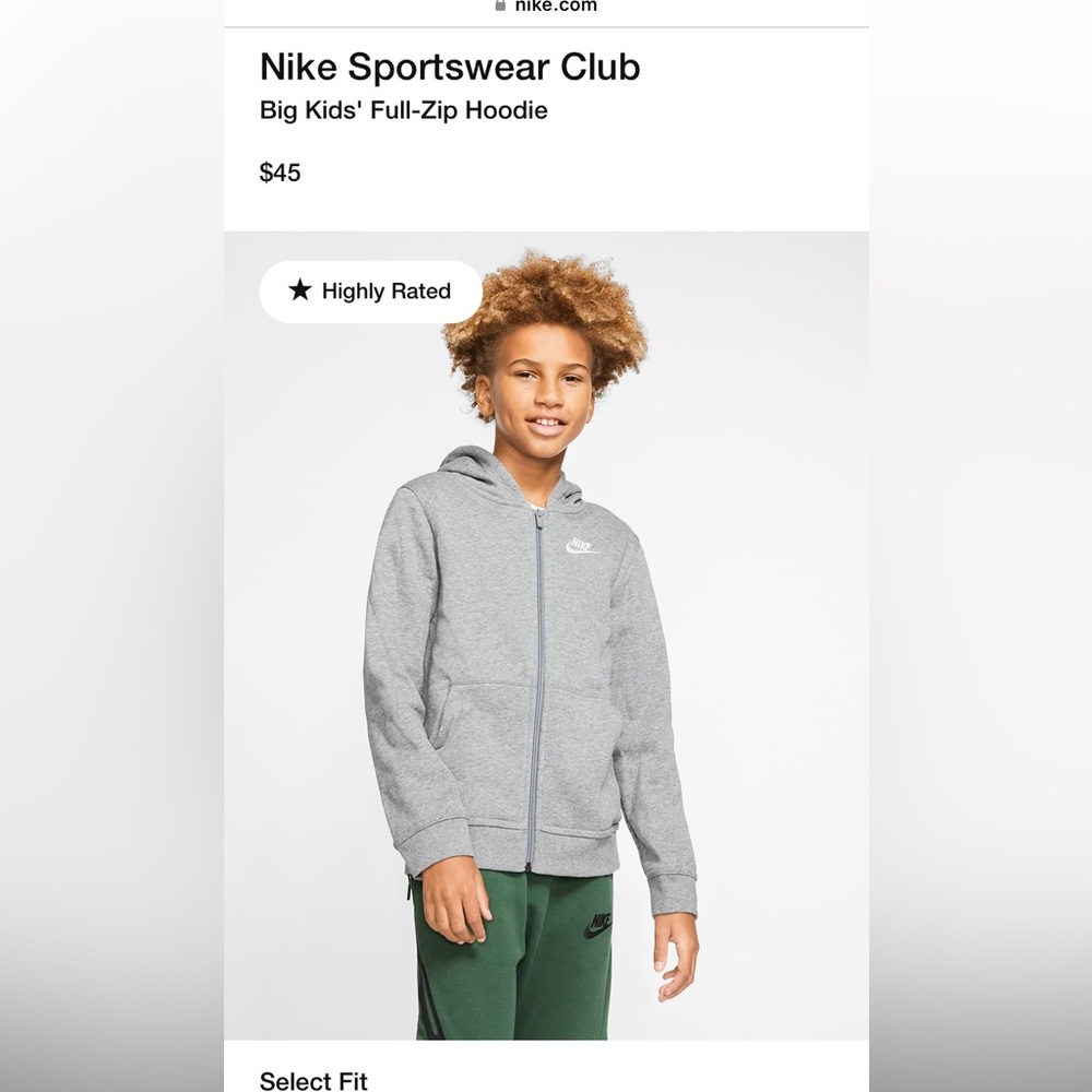 Nike jacket with matching sweatpants. Good used condition.